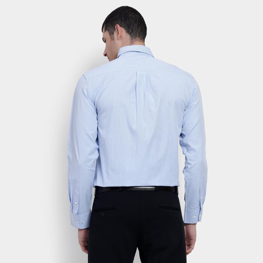 Men's Light Powder Blue Cotton Regular Collar Formal Shirt, हल्का नीला, large image number null