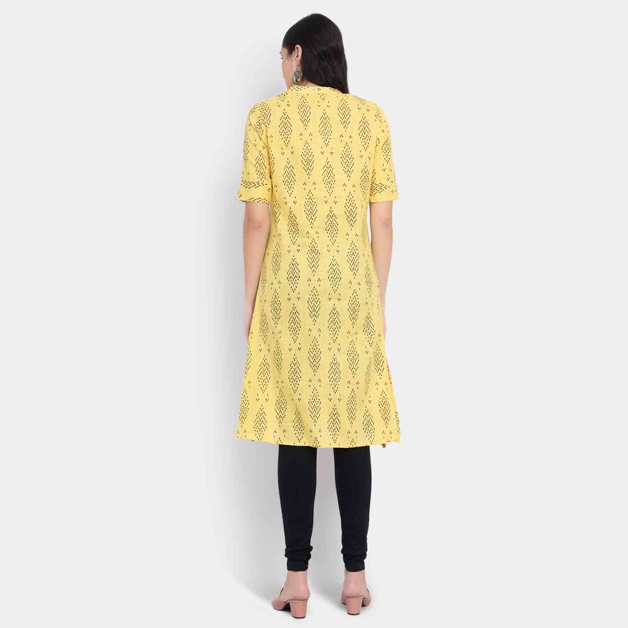 Printed Kurta, Mustard, large image number null