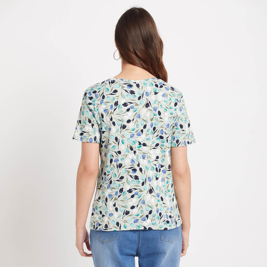 Round Neck T-Shirt, Light Green, large image number null