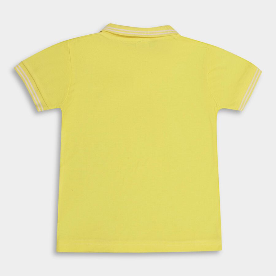 Boys' Half Sleeves T-Shirt , पीला, large image number null