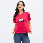 Ladies'Round Neck T-Shirt, Fuchsia, small image number null