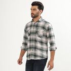 Men's Muted Sage Green Classic Casual Shirt, गहरा हरा, small image number null