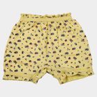 Girls Yellow Regular Fit Floral Printed Bloomer Shorts, Yellow, small