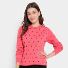 Printed Turtle Neck Pullover, Coral, small image number null