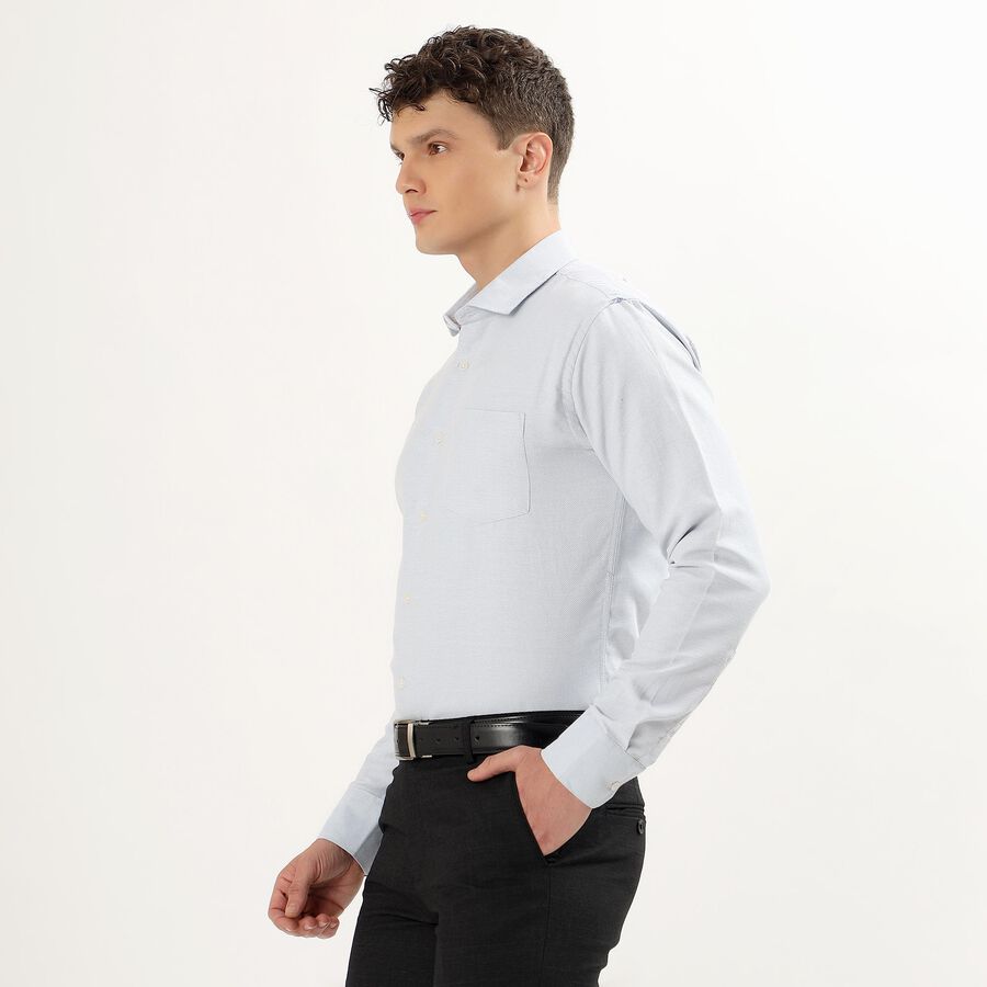Men's Light Powder Blue Cut Away Collar Slim Fit Formal Shirt, Light Blue, large image number null