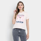 Embellished Round Neck T-Shirt, Pink, small image number null
