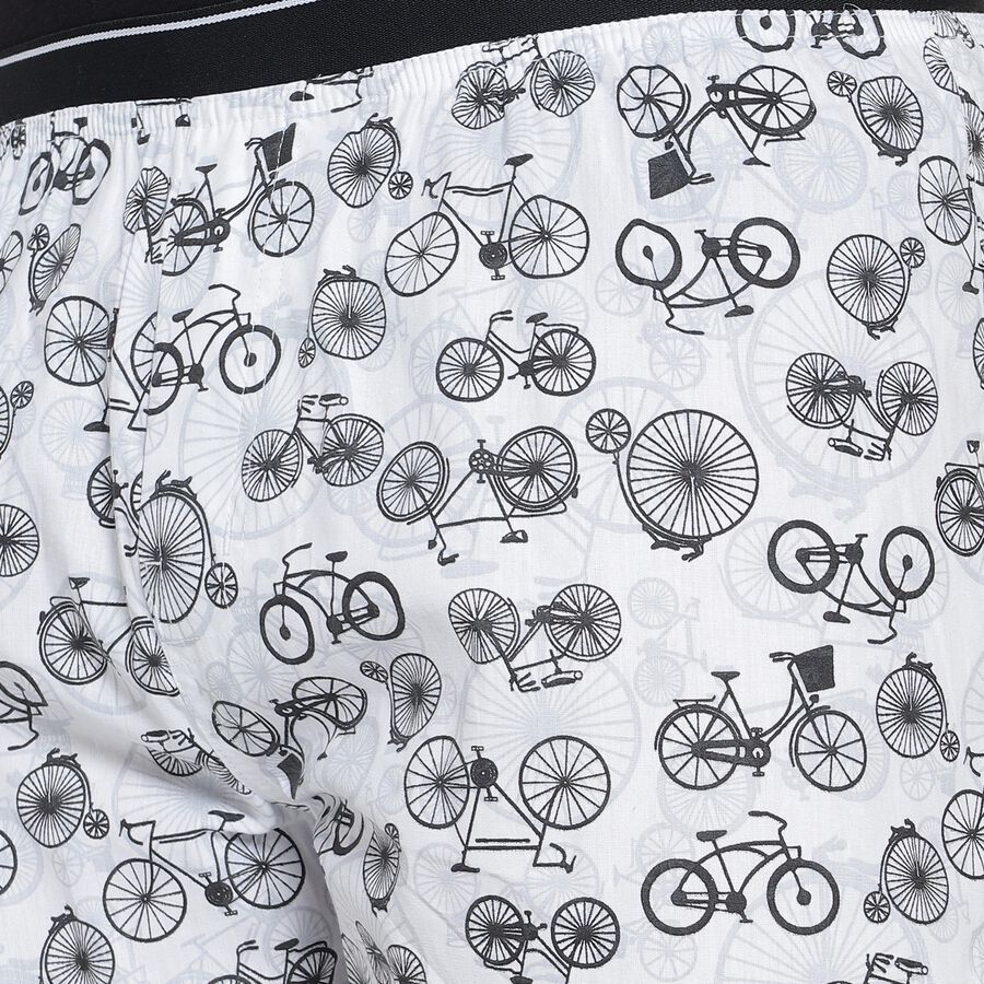 Men's 100% Cotton Boxers , सफ़ेद, large