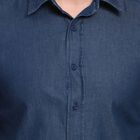 Men's 100% Cotton Casual Shirt , Mid Blue, small image number null