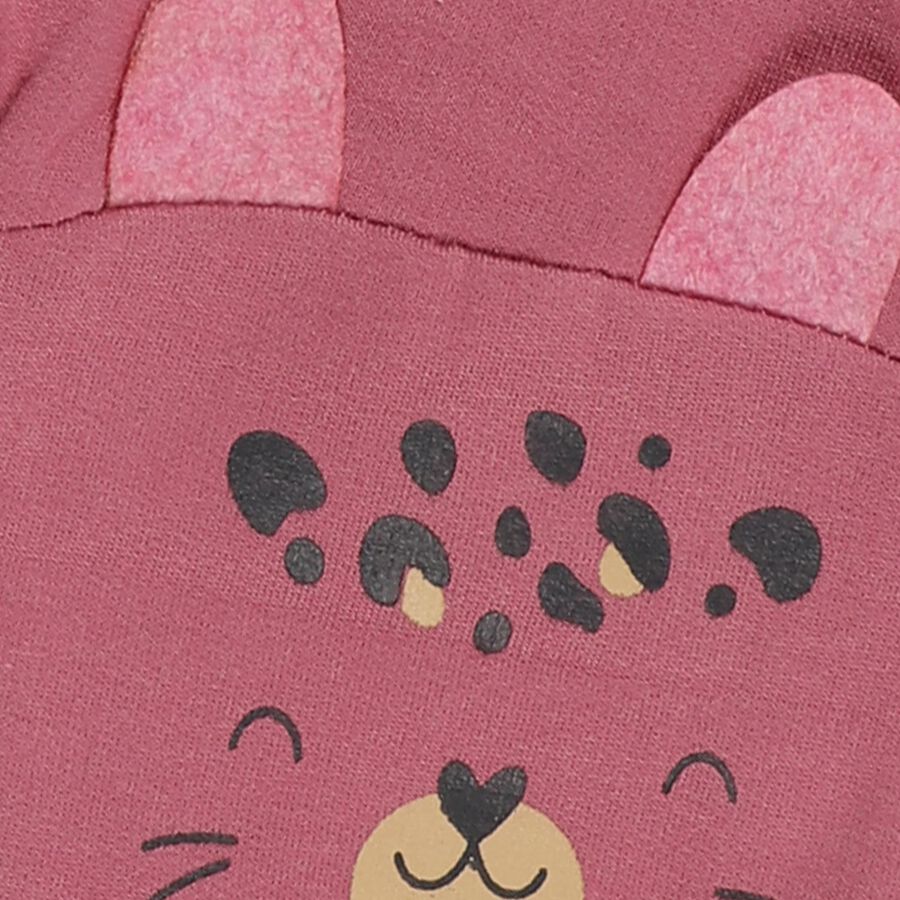 Infants Muted Pastel Pink Cotton Blend Pyjama, Light Pink, large image number null