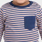 Infants Navy Blue Cotton Round Neck Regular T-Shirt, नेवी ब्लू, small