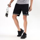 Men's Jet Black Regular Fit Sports Bermuda Shorts, काला, small