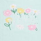 Girls Light Mint Green Round Neck Casual Capri Set, हल्का हरा, small image number null