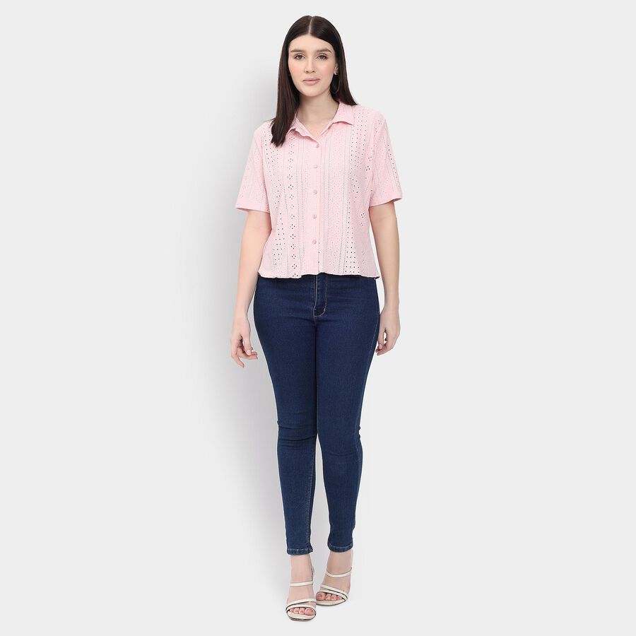 Ladies' Shirt, हल्का गुलाबी, large