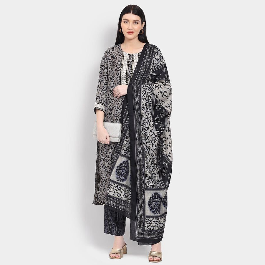 Ladies' Ethnic Set, काला, large image number null