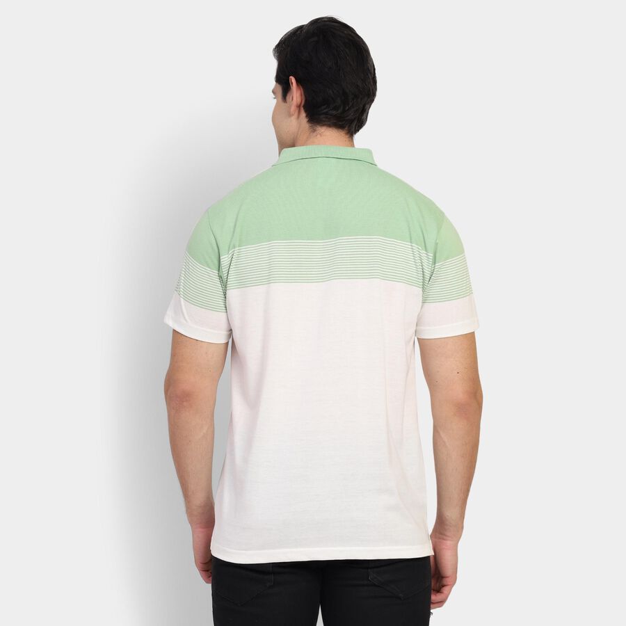 Men's Collared Half Sleeves T-Shirt , Light Green, large image number null