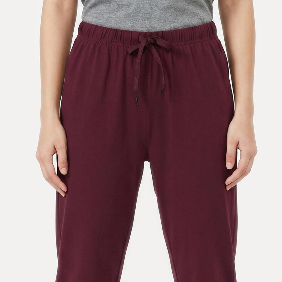 Women's Purple Jogger Fit Solid Track Pants, Purple, large