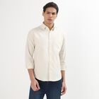 Men's Casual Shirt, ऑफ व्हाइट, small