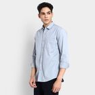 Men's 100% Cotton Casual Shirt, गहरा नीला, small image number null