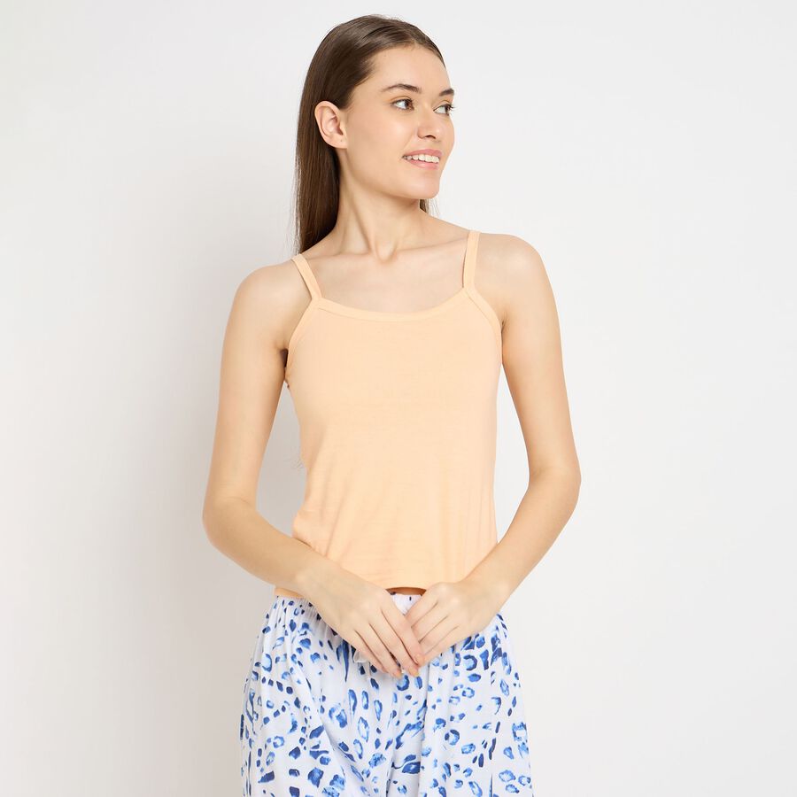Ladies' 100% Cotton Slips, Peach, large