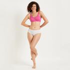 Ladies' 100% Cotton Non-Padded Bra, Fuchsia, small image number null