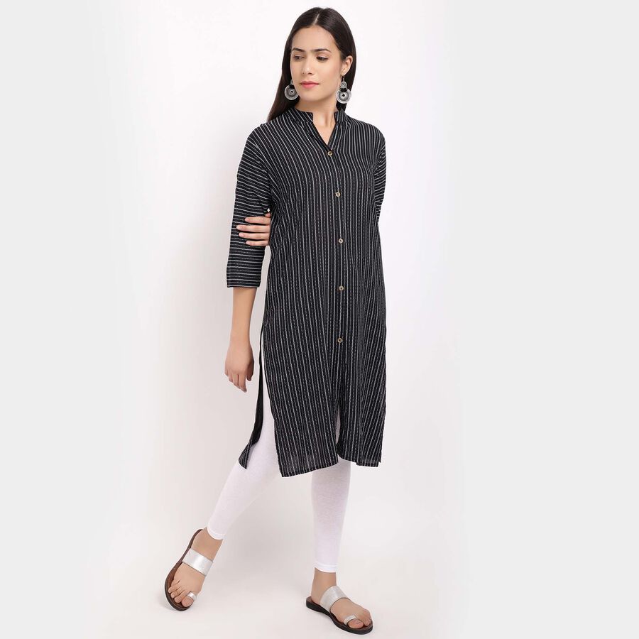 Printed Kurta, Black, large image number null