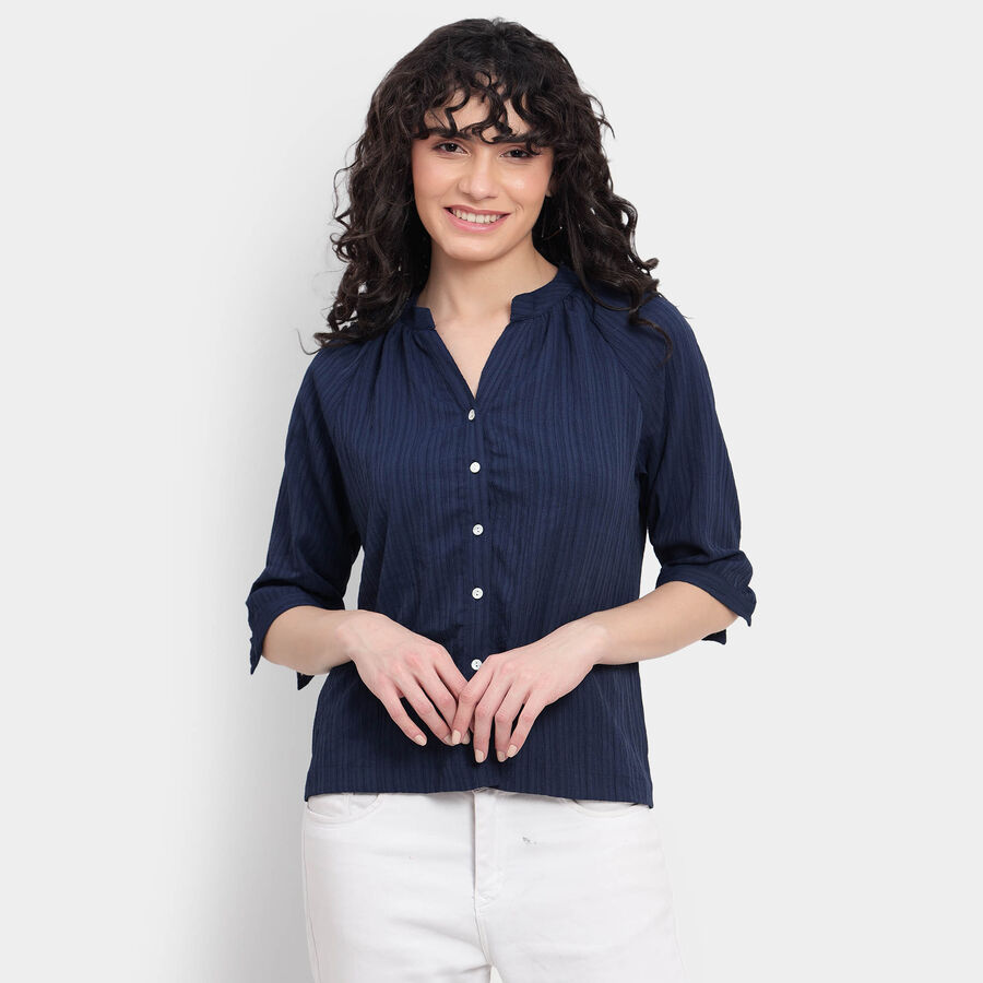 Solid Shirt, नेवी ब्लू, large image number null