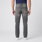 Men's Grey Straight Fit Washed Jeans, Light Grey, small
