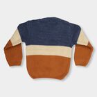 Infants Navy Blue Crew Neck Casual Pullover, मध्यम नीला, small image number null