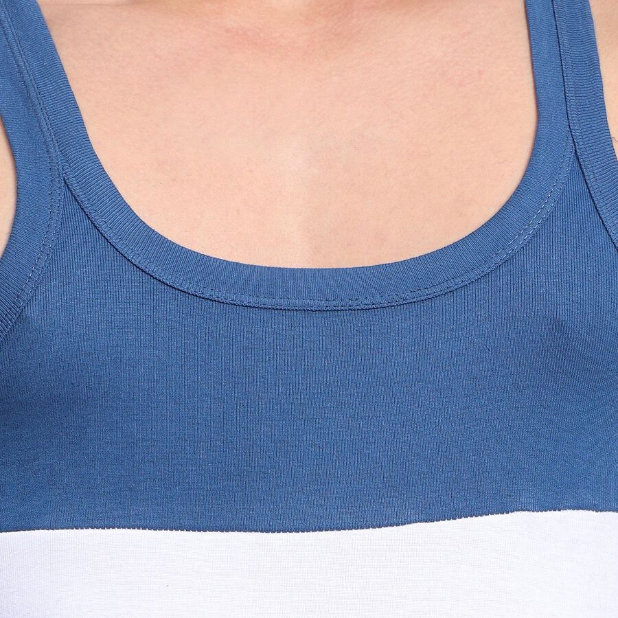 Men's 100% Cotton Gym T-Shirt , Mid Blue, large