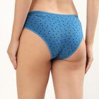 Ladies' 100% Cotton Panty, Navy Blue, small