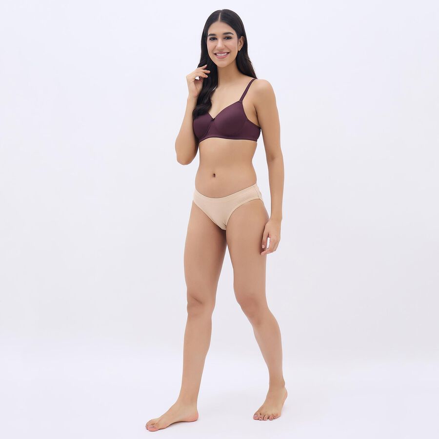 Ladies' 100% Cotton Panty , Beige, large image number null