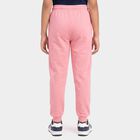 Girls Pink Regular Fit Typography Print Jogger Pyjama, Pink, small