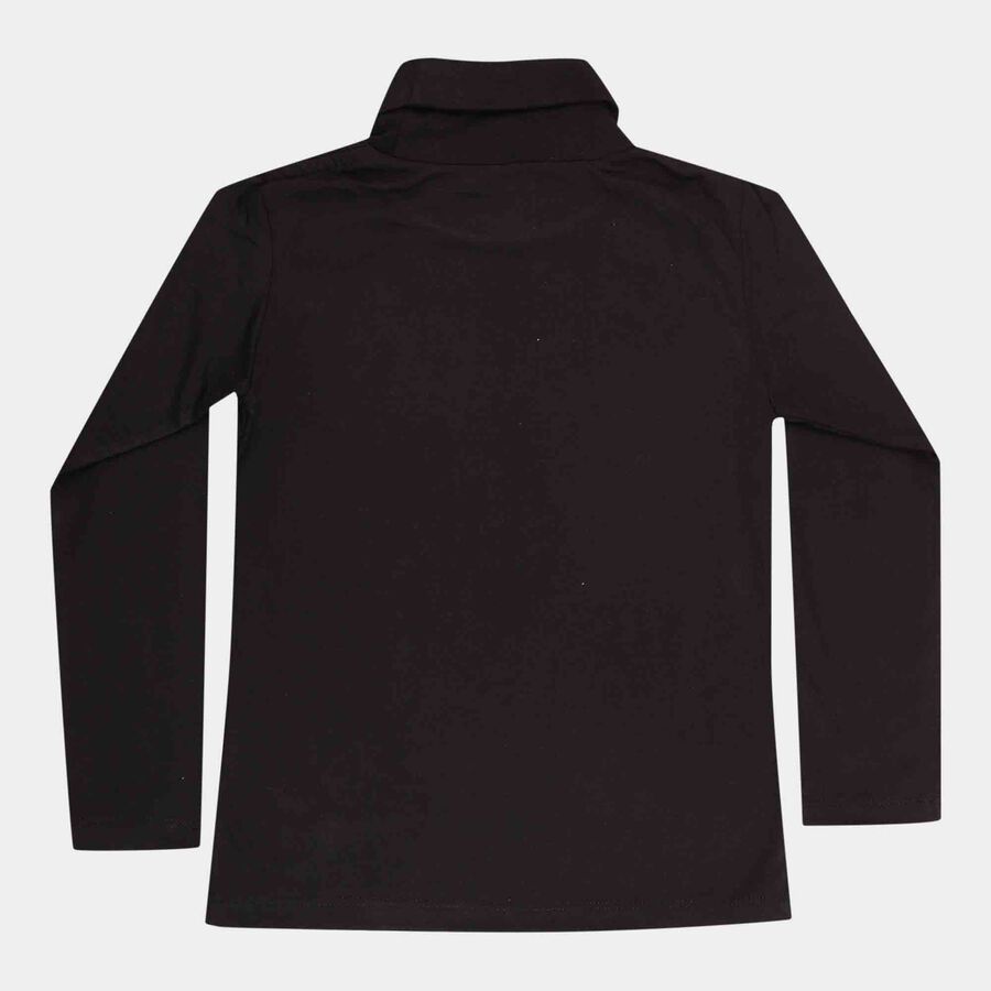 Girls Solid Top, Black, large image number null