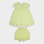 Infants' 100% Cotton Frock , हल्का हरा, small image number null