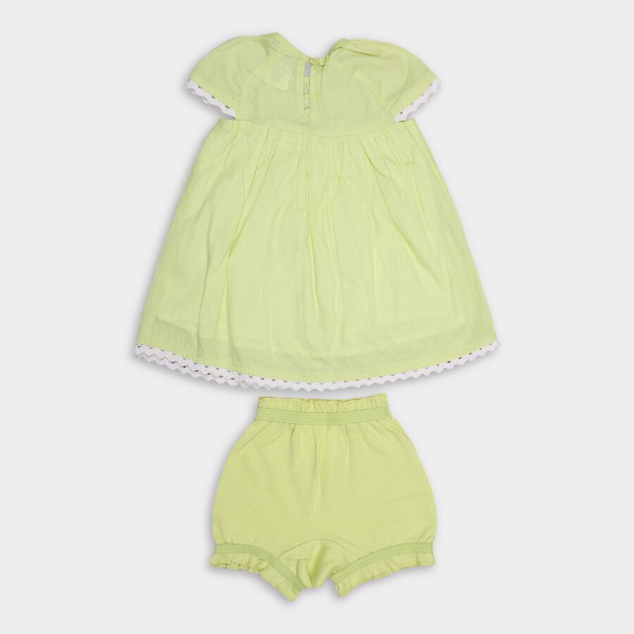Infants' 100% Cotton Frock , हल्का हरा, large image number null