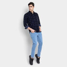 Cotton Checks Casual Shirt, Mid Blue, small image number null