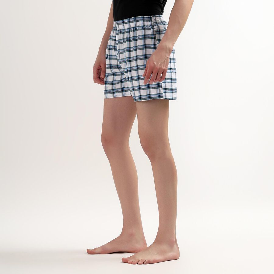 Men's 100% Cotton Boxers, हल्का नीला, large image number null