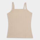 Girls' 100% Cotton Vest , Beige, small image number null