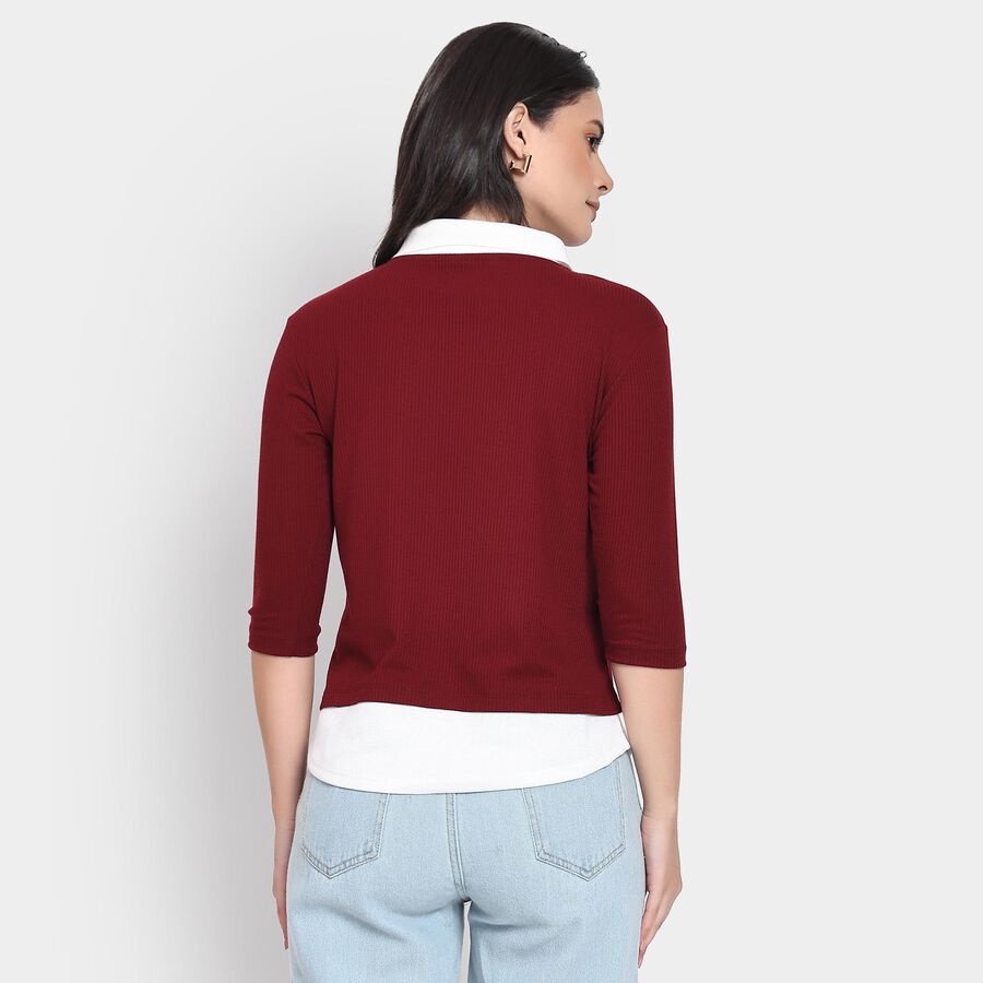 Ladies' Shirt, Wine, large image number null