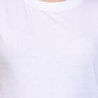 Ladies' 100% Cotton Round Neck T-Shirt, सफ़ेद, small
