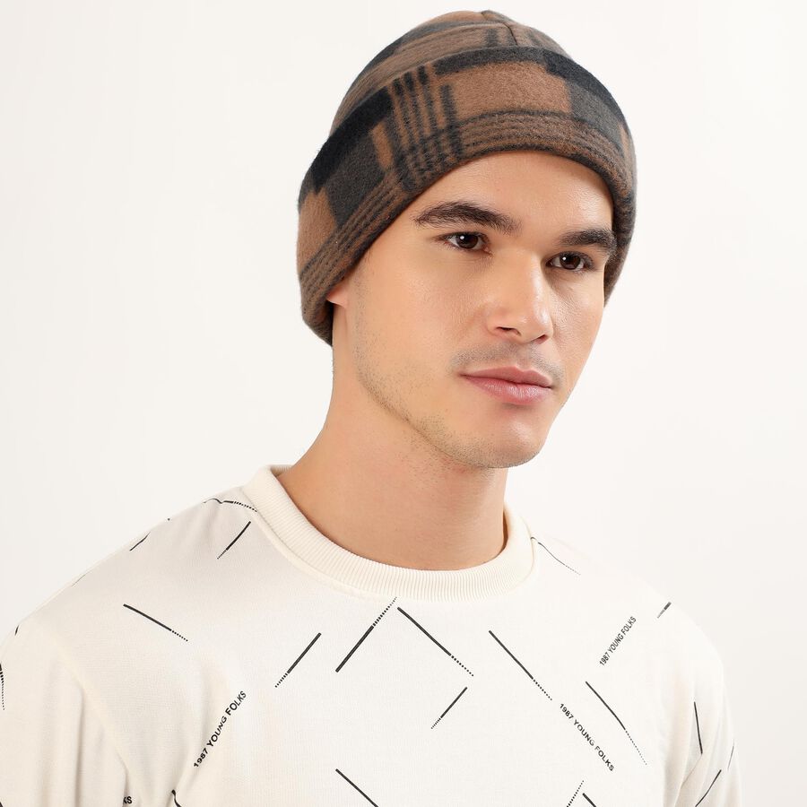 Men's Cap, Brown, large image number null