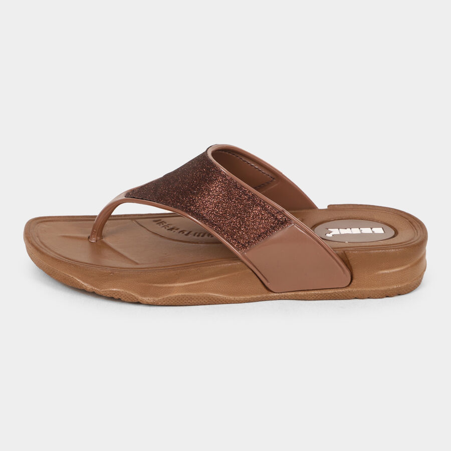 Ladies' Slippers, Brown, large image number null