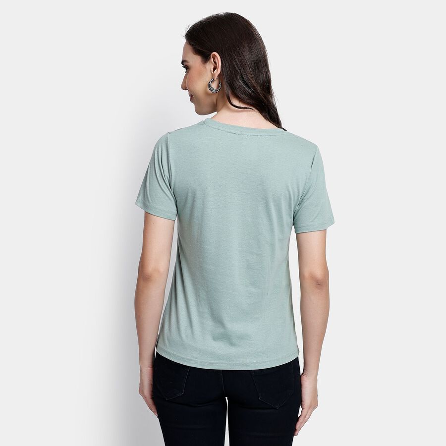 Ladies' Round Neck T-Shirt, Light Green, large image number null