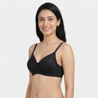 Women's Black Regular T-Shirt Bra, काला, small