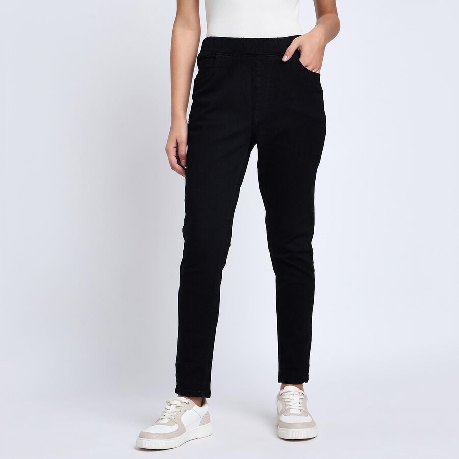 Ladies' Jeans, Black, large image number null