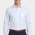 Men's White Cotton Spread Collar Formal Shirt, White, small