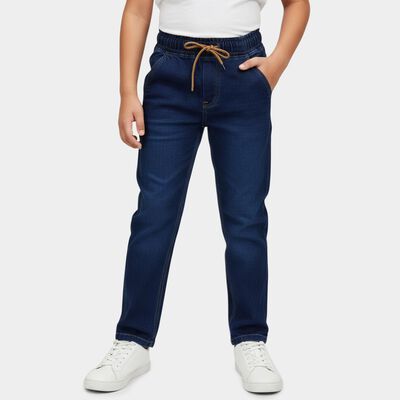 Boys' Blue Regular Fit Stretchable Jeans
