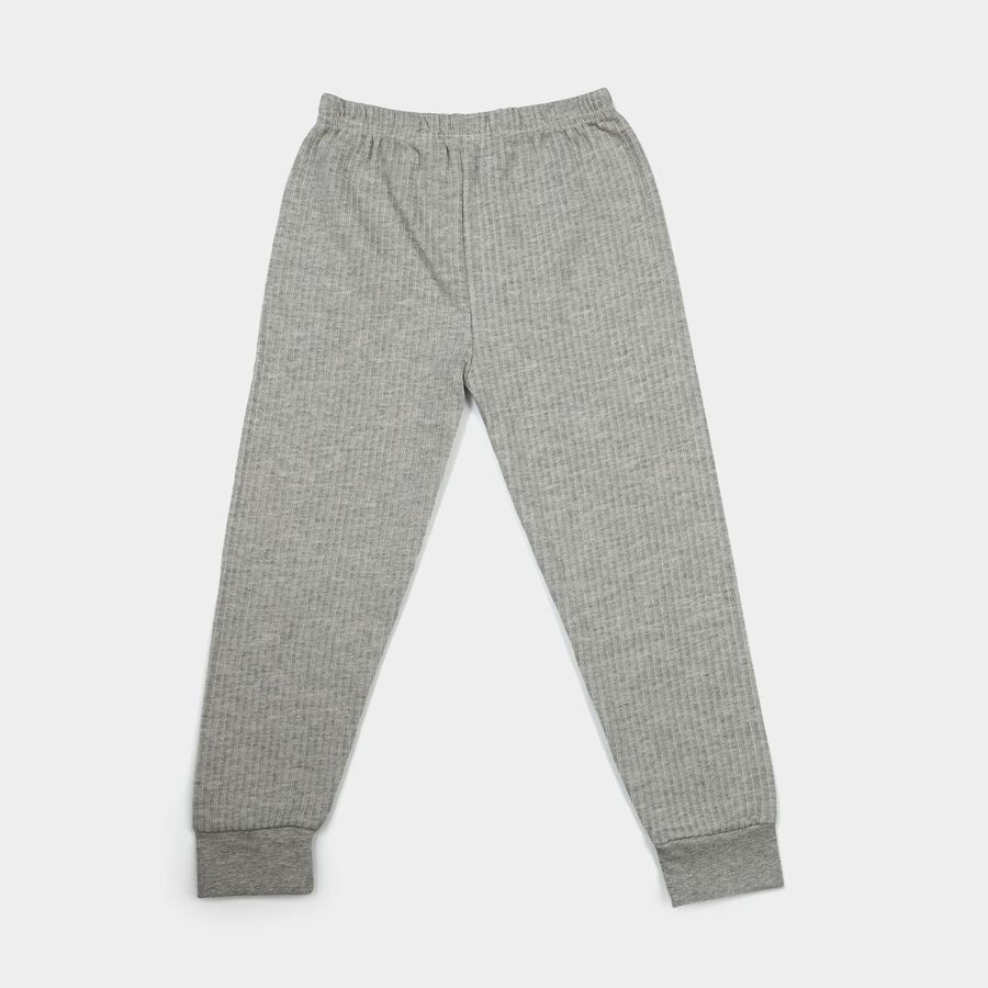 Girls Grey Long Johns Thermal, हल्का ग्रे, large