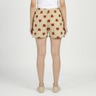 Women's Beige Regular Fit Casual Shorts, गहरा पीला, small