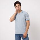 Men's Light Blue Polo Neck Polo T-Shirt, Light Blue, small
